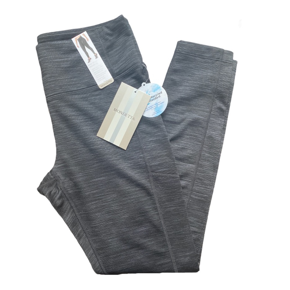 Mondetta Gray Black High Waisted Leggings